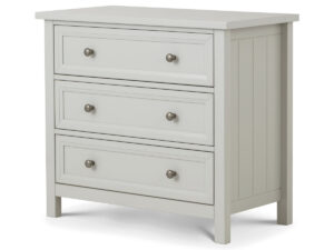 Julian Bowen Maine 3 Drawer Chest in Dove Grey