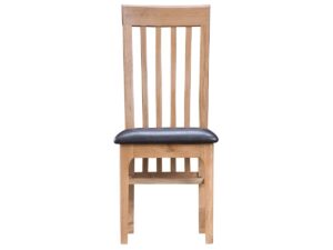 Furniture Mill Newmarket Slat Back Chair Pu Seat