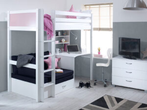 Kids Avenue Nordic Highsleeper 3 WIth Rose Gables