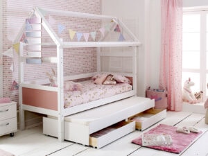 Kids Avenue Nordic Playhouse 2 With Rose Gable Ends