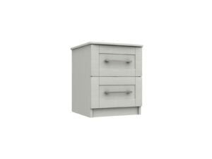 Furniture Mill Andante Range 11 in White 2 Drawer Bedside Chest