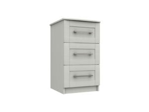 Furniture Mill Andante Range 11 in White 3 Drawer Bedside Chest