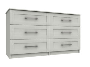 Furniture Mill Andante Range 11 in White 3 Drawer Double Chest
