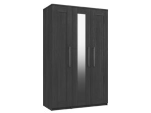 Furniture Mill Andante Range 11 in Graphite 3 Door Robe With Mirror