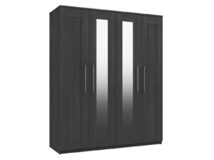 Furniture Mill Andante Range 11 in Graphite 4 Door With 2 Mirrors Robe