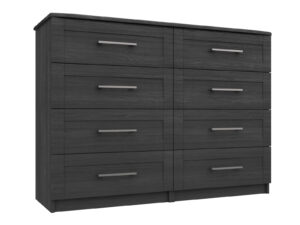 Furniture Mill Andante Range 11 in Graphite 4 Drawer Double Chest