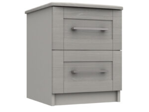 Furniture Mill Andante Range 11 in Light-Grey 2 Drawer Bedside Chest