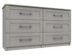 Furniture Mill Andante Range 11 in Light-Grey 3 Drawer Double Chest