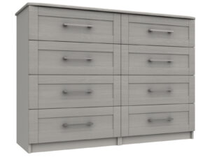 Furniture Mill Andante Range 11 in Light-Grey 4 Drawer Double Chest