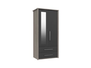 Furniture Mill Arundel Range 18 2 Door Combi Wardrobe with Mirror