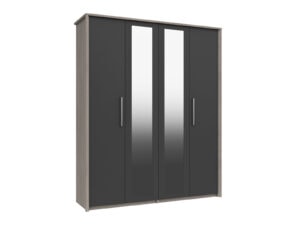 Furniture Mill Arundel Range 18 Tall 4 Door Wardrobe with 2 Mirrors