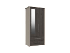 Furniture Mill Burford Range 5 2 Door Combi Wardrobe with Mirror