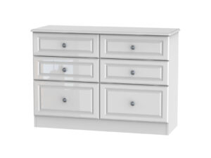 Welcome Furniture Pembroke Gloss 6 Drawer Midi Chest