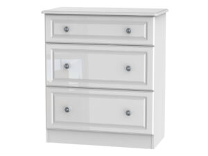Welcome Furniture Pembroke Gloss 3 Drawer Deep Chest