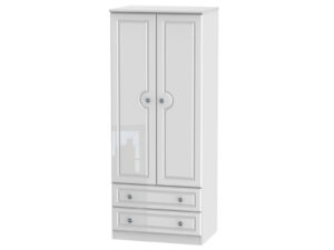 Welcome Furniture Pembroke Gloss 2ft6  2 Drawer Wardrobe