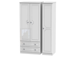 Welcome Furniture Pembroke Gloss Triple 2 Drawer Wardrobe
