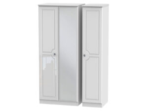 Welcome Furniture Pembroke Gloss Triple Mirror Wardrobe