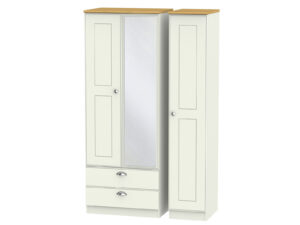 Welcome Furniture Victoria Tall Triple 2 Drawer Wardrobe