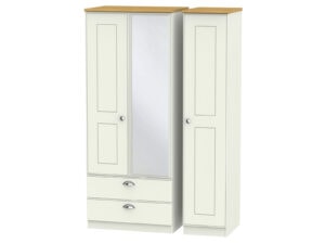 Welcome Furniture Victoria Triple 2 Drawer Mirror Wardrobe