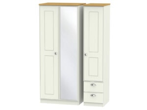 Welcome Furniture Victoria Triple Mirror + Drawer Wardrobe
