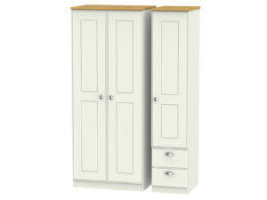 Welcome Furniture Victoria Triple Plain + Drawer Wardrobe