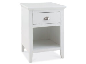 Bentley Designs Hampstead Bedside Nightstand - One Drawer in White