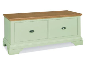 Bentley Designs Hampstead Blanket Box in Soft Grey and Pale Oak