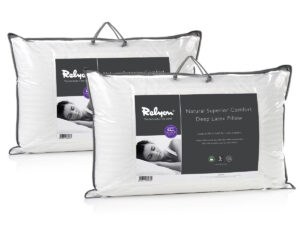 Pair of Relyon Natural Superior Comfort Deep Latex Pillows