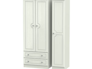 Welcome Furniture Crystal Tall Triple 2 Drawer Wardrobe
