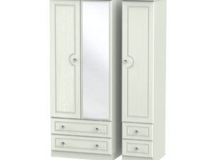 Welcome Furniture Crystal Triple 2 Drawer Mirror + Drawer Wardrobe