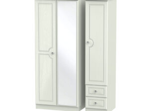 Welcome Furniture Crystal Triple Mirror + Drawer Wardrobe