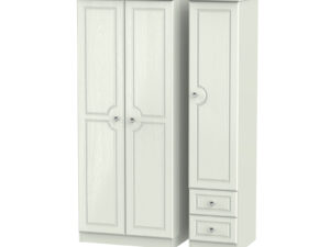 Welcome Furniture Crystal Triple Mirror + Drawer Wardrobe