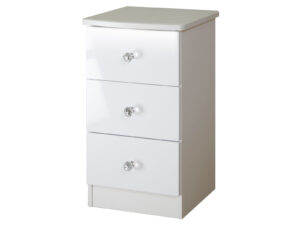 Welcome Furniture Lumiere 3 Drawer Bedside Cabinet