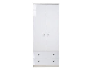 Welcome Furniture Lumiere Tall 2ft6 2 Drawer Wardrobe