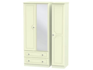 Welcome Furniture Pembroke Triple 2 Drawer Mirror Wardrobe