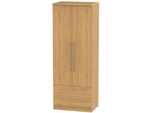Welcome Furniture Sherwood Tall 2ft6 2 Drawer Wardrobe