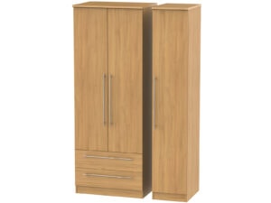 Welcome Furniture Sherwood Tall Triple 2 Drawer Wardrobe