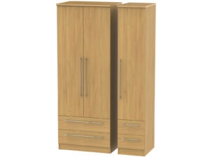 Welcome Furniture Sherwood Tall Triple 2 Drawer & Drawer Wardrobe