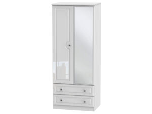 Welcome Furniture Balmoral 2ft6 2 Drawer Mirror Wardrobe