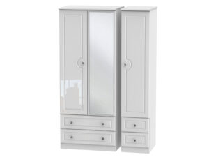 Welcome Furniture Balmoral Triple 2 Drawer Mirror + Drawer Wardrobe