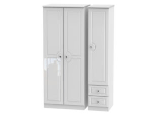Welcome Furniture Balmoral Triple Plain + Drawer Wardrobe