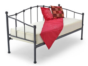 2ft6 Small Double Sleep To Go Paris Daybed Bedstead in Textured Black