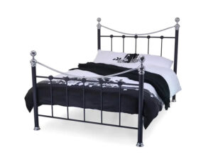 Sleep To Go Cambridge Bedstead in Black and Chrome