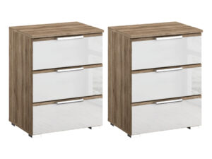 Rauch Terano Pair 3 Drawer Bedside Tables - ART671D