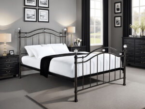 Sleep To Go Cambridge Bedstead in Black Nickel