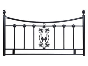 4ft6 Double Sleep To Go Elaine Metal Headboard in Black