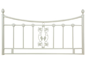 4ft6 Double Sleep To Go Elaine Metal Headboard in Sand/Beige