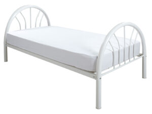 Sleep To Go Elegant Metal Bedstead in White