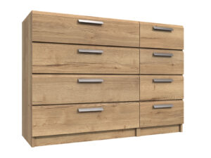 Furniture Mill Waterfall  Range 4 4 Drawer Double Chest