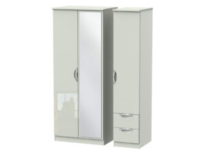 Welcome Furniture Camden Triple Mirror + Drawer Wardrobe